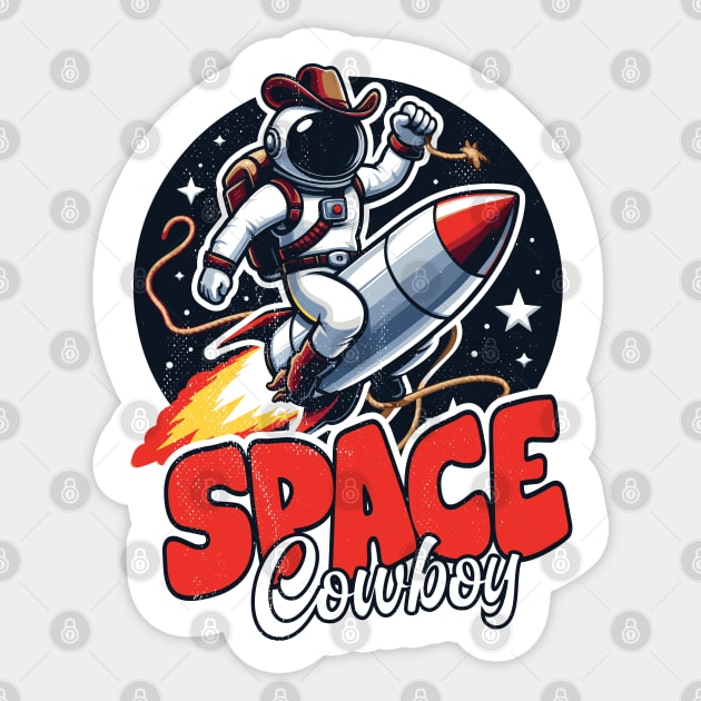 Astronaut Space Cowboy Sticker by hippohost